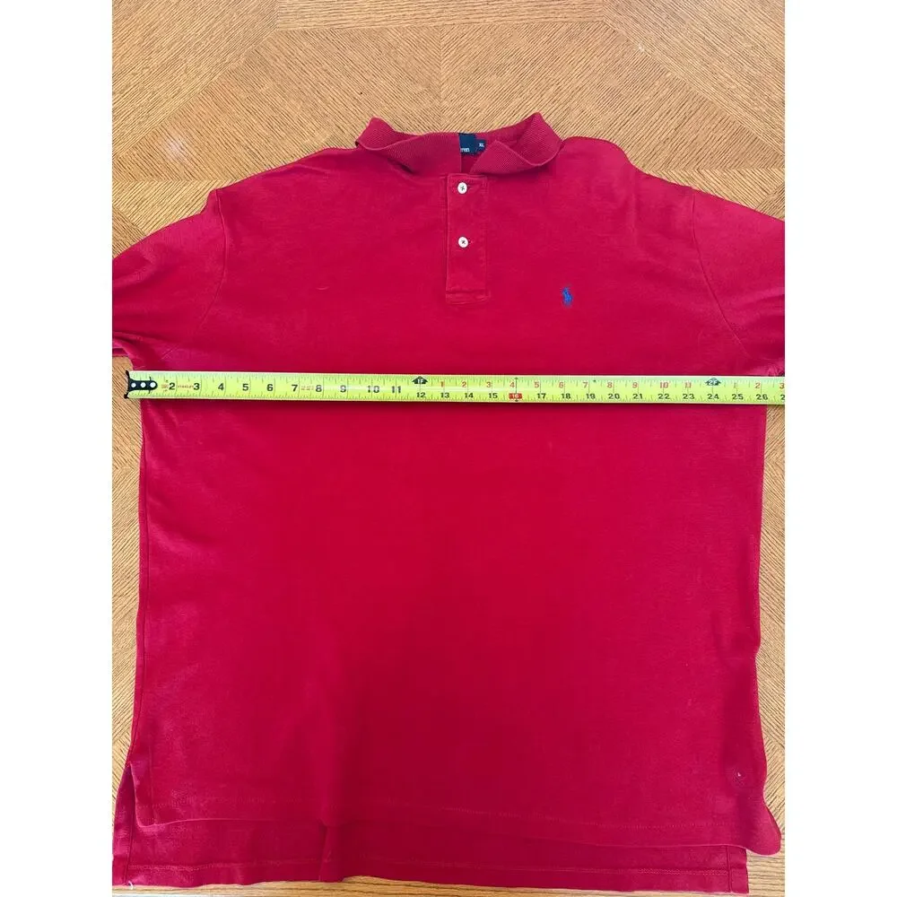 Polo Ralph Lauren Mens Long Sleeve Polo Casual Preppy Shirt XL Red